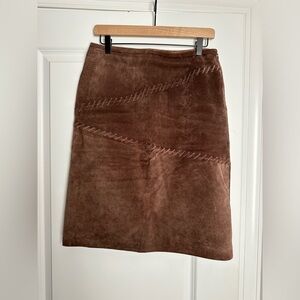 Suede Leather Skirt